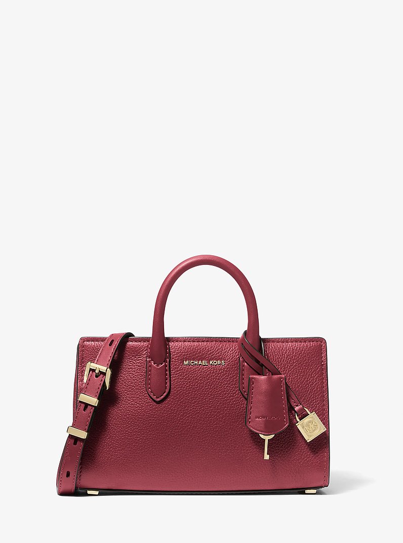 Scarlett Extra-Small Leather Crossbody Bag in DEEP RED | Michael Kors