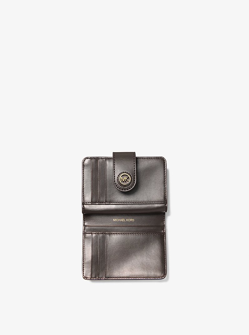 Petit portefeuille Mercer en cuir in CHOCOLAT | Michael Kors