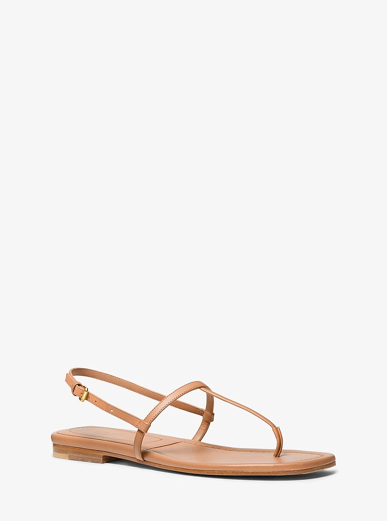 Ali Leather Sandal in SUNTAN | Michael Kors