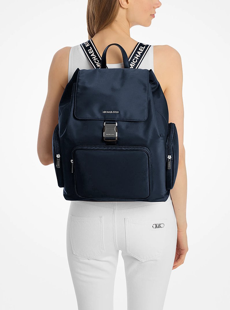 Khai Large Nylon Cargo Backpack in NAVY | Michael Kors