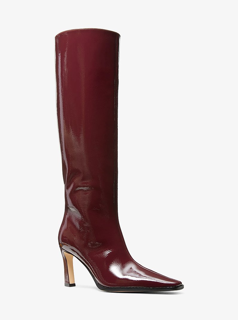 Darrah Patent Leather Boot in OXBLOOD | Michael Kors