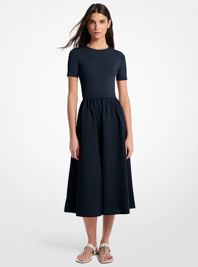 Viscose Blend Midi Dress