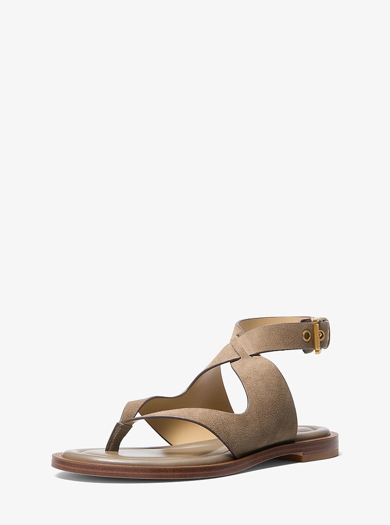 Irene Suede Wrap Sandal in BIRCH | Michael Kors