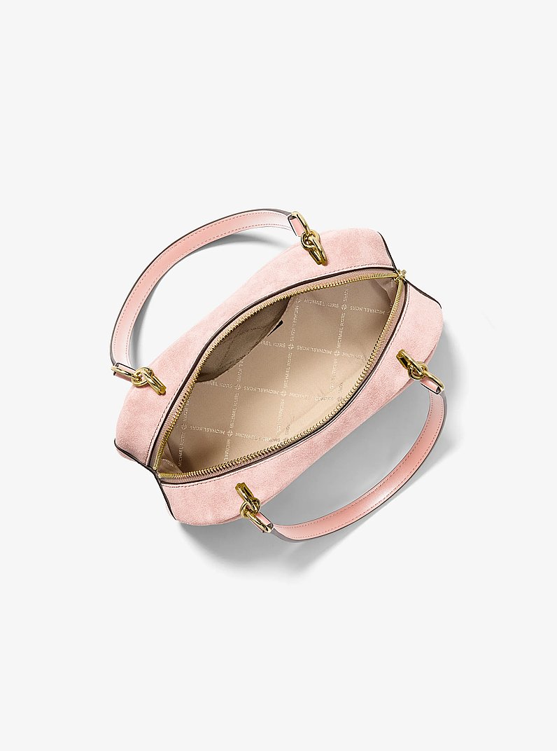 Cecily Small Suede Shoulder Bag in POWDER BLUSH | Michael Kors