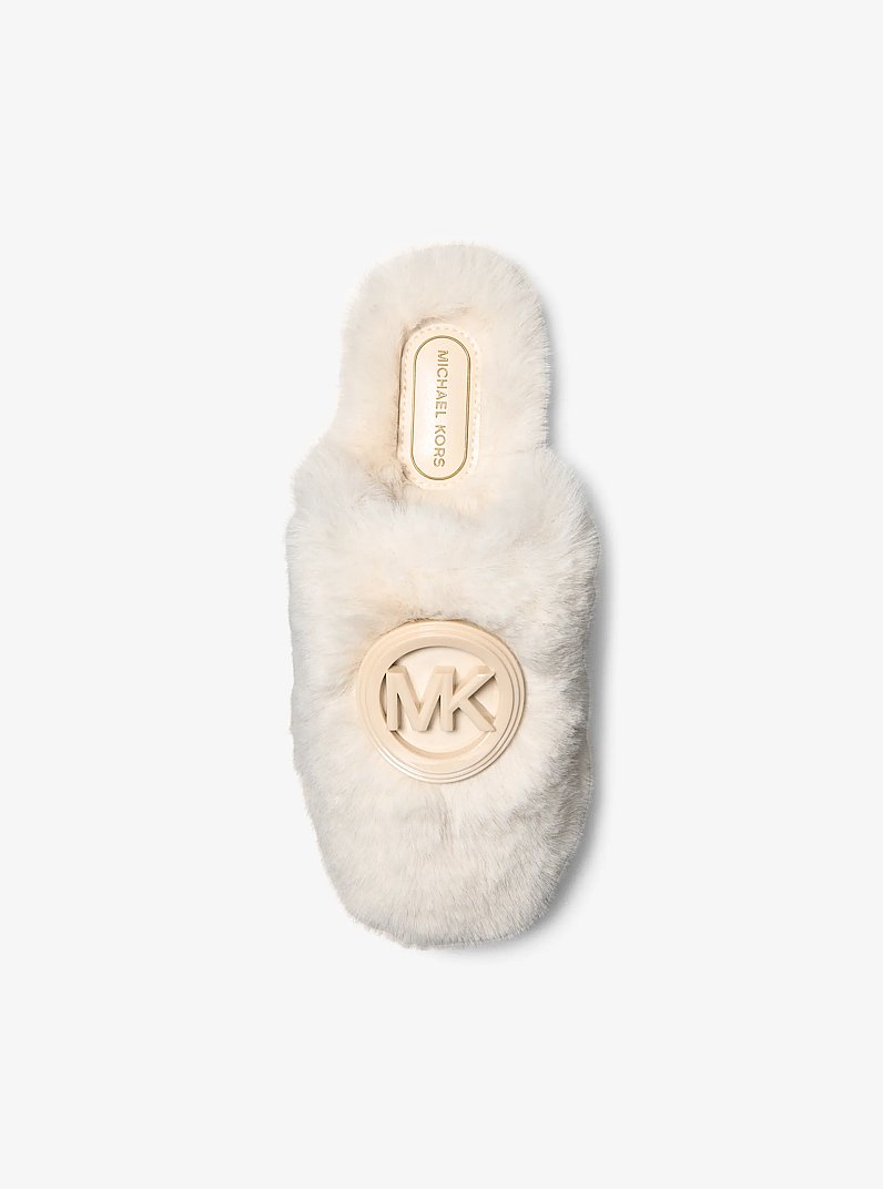 Ada Faux Fur Slipper in NATURAL | Michael Kors