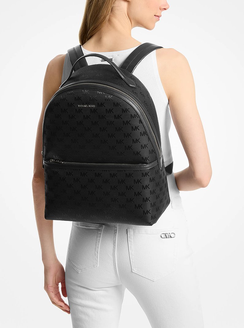 Sheila Large Woven Logo Nylon Backpack | Michael Kors [US]
