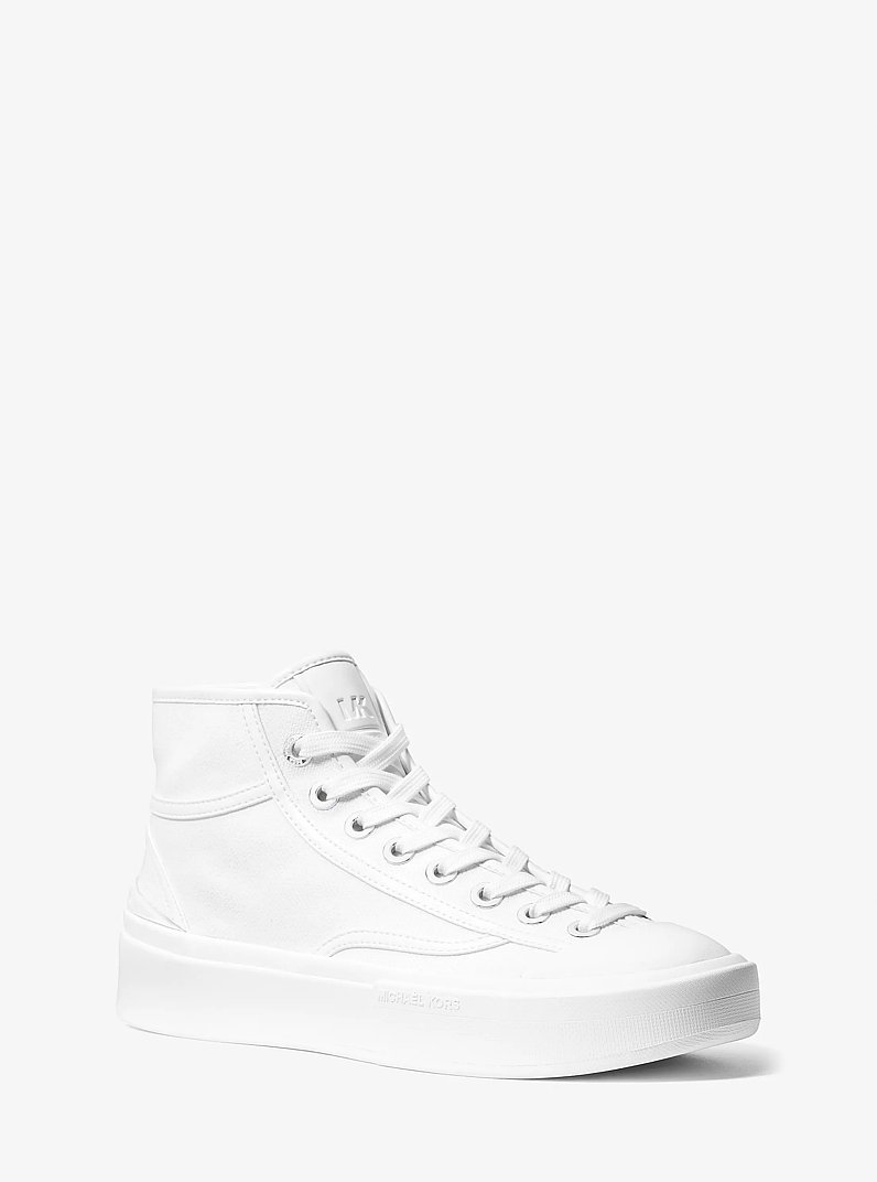 Jude Canvas High-Top Sneaker in OPTIC WHITE | Michael Kors