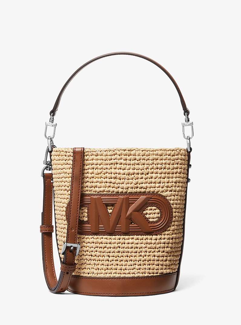 Bolso messenger Townsend peque&ntilde;o de paja in NATURAL/LUGGAGE | Michael Kors