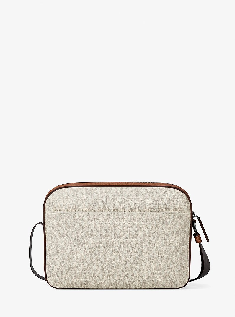 Cooper Embellished Signature Logo Flight Bag in VANILLA COMBO | Michael Kors