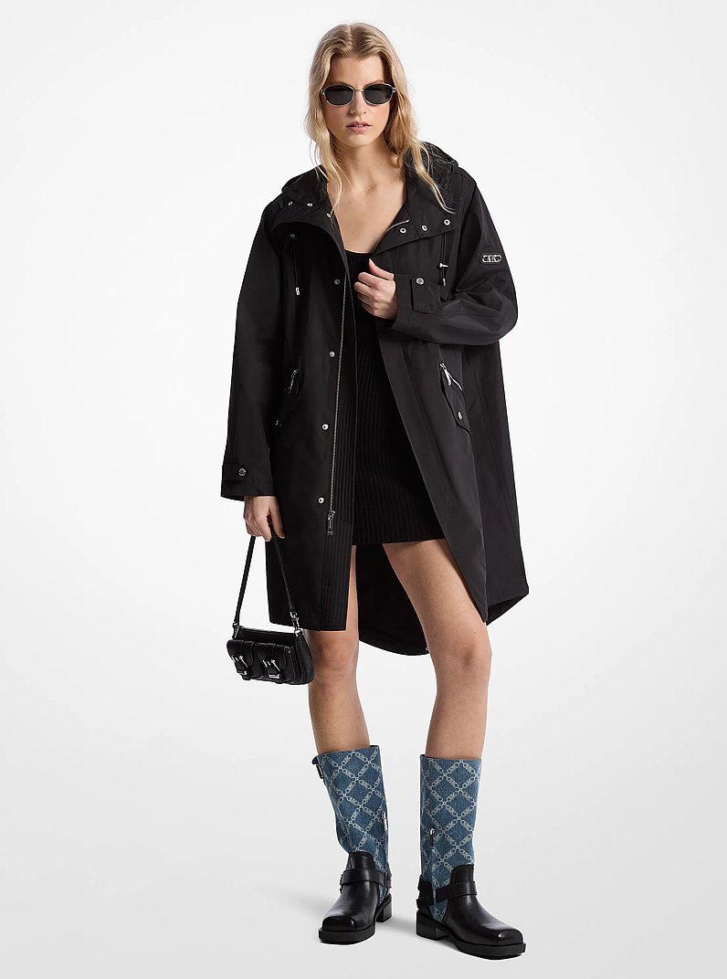 Oversized Woven Parka in BLACK | Michael Kors