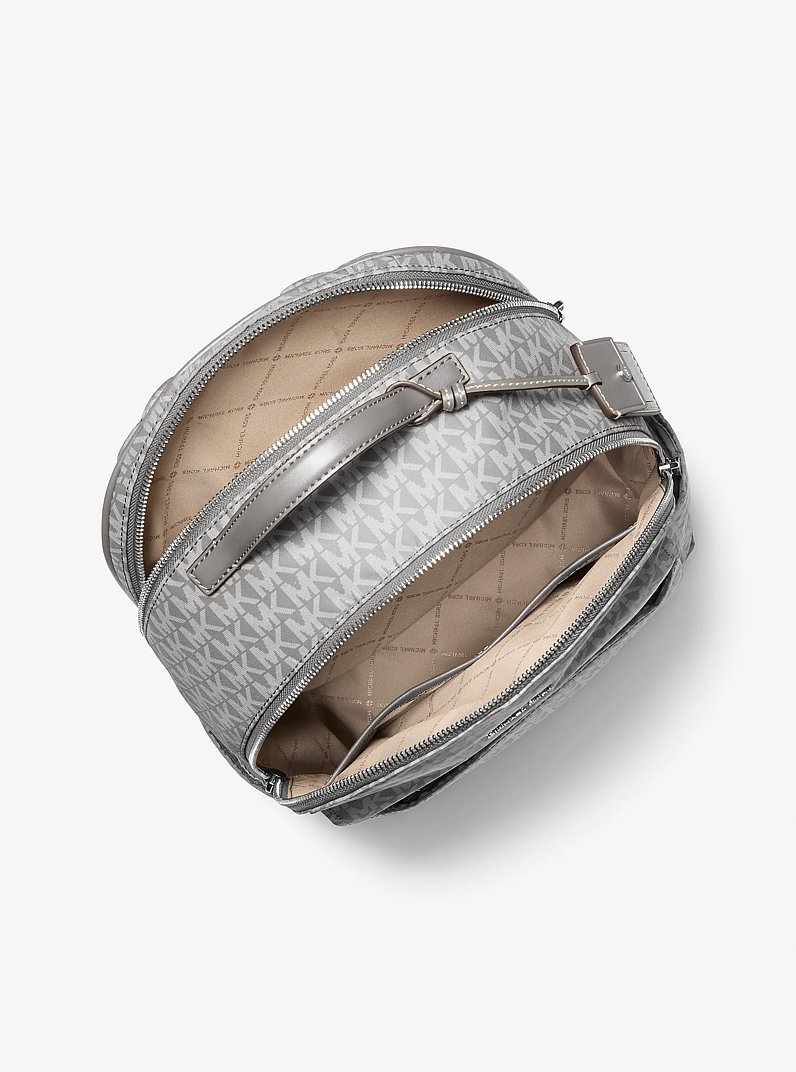 Sable Large Printed Signature Logo Backpack in STORM | Michael Kors
