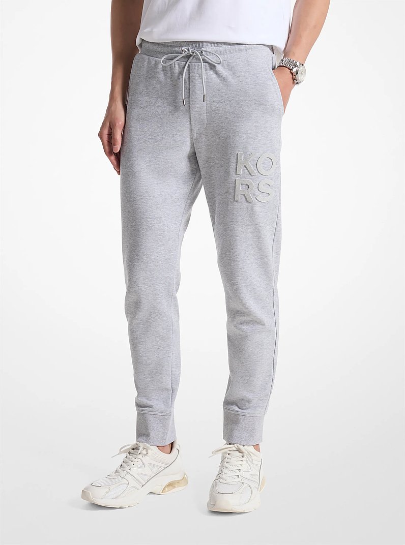 KORS Cotton Blend Joggers in HEATHER GREY | Michael Kors