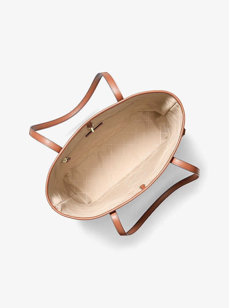 Shopper Jet Set Large mit Signature-Logomuster in BRAUN/LUGGAGE | Michael Kors