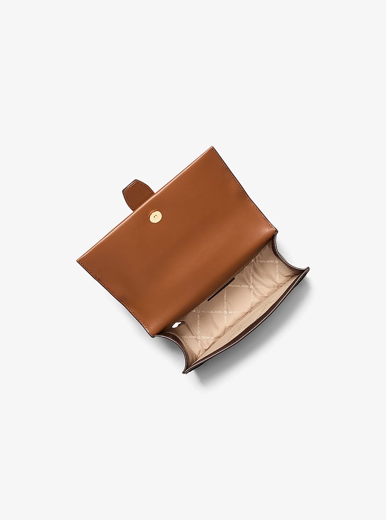 Greenwich Small Color-Block Signature Logo Crossbody Bag in BROWN MULTI | Michael Kors