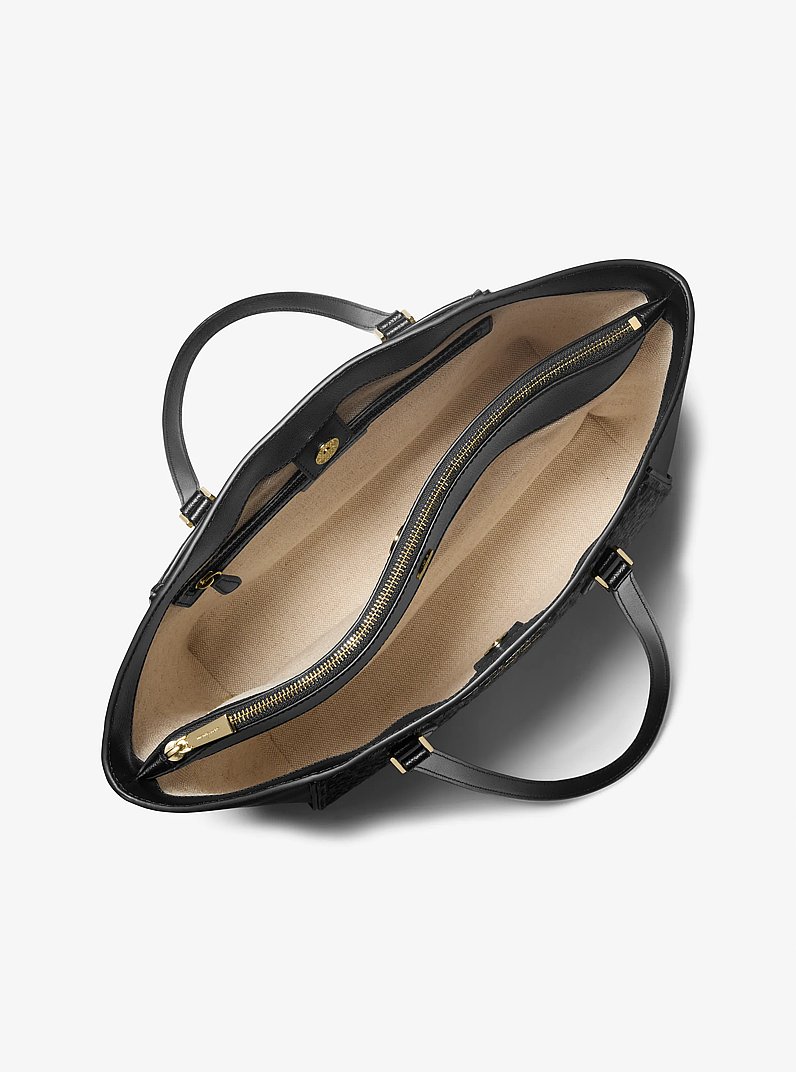 Taryn Large Cheetah Print Calf Hair and Leather Tote Bag in HUSK MULTI | Michael Kors