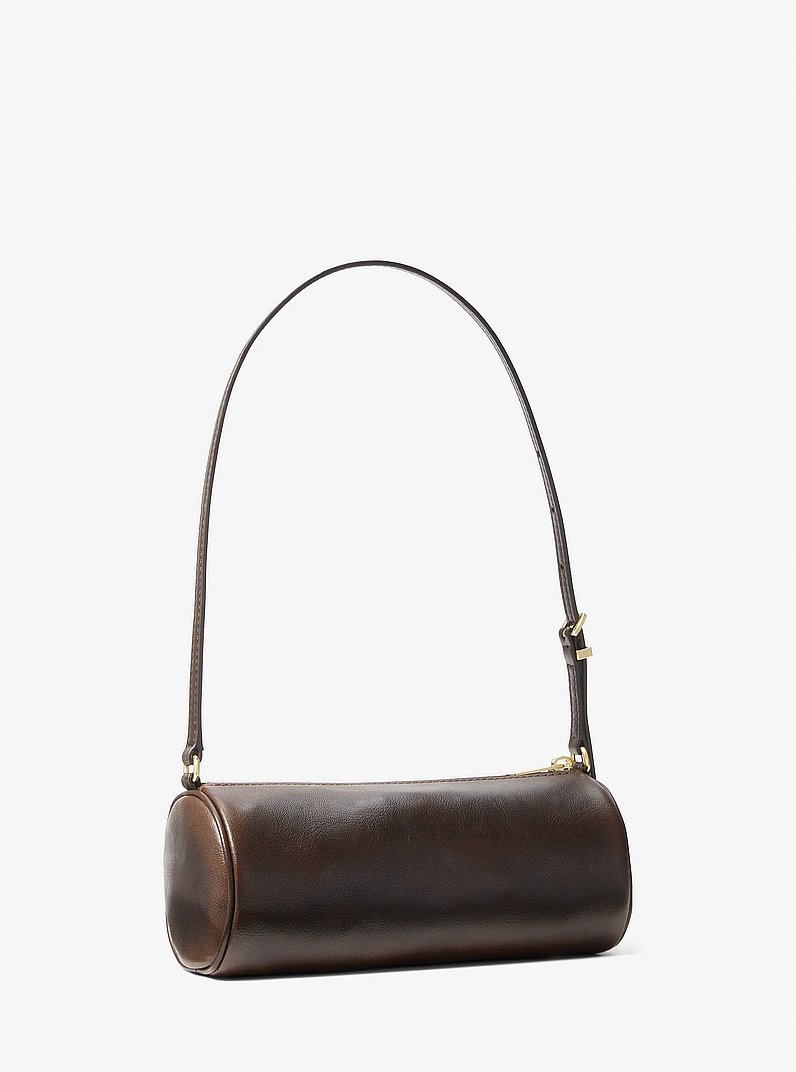 Ashton Small Burnished Pochette in CHOCOLATE | Michael Kors