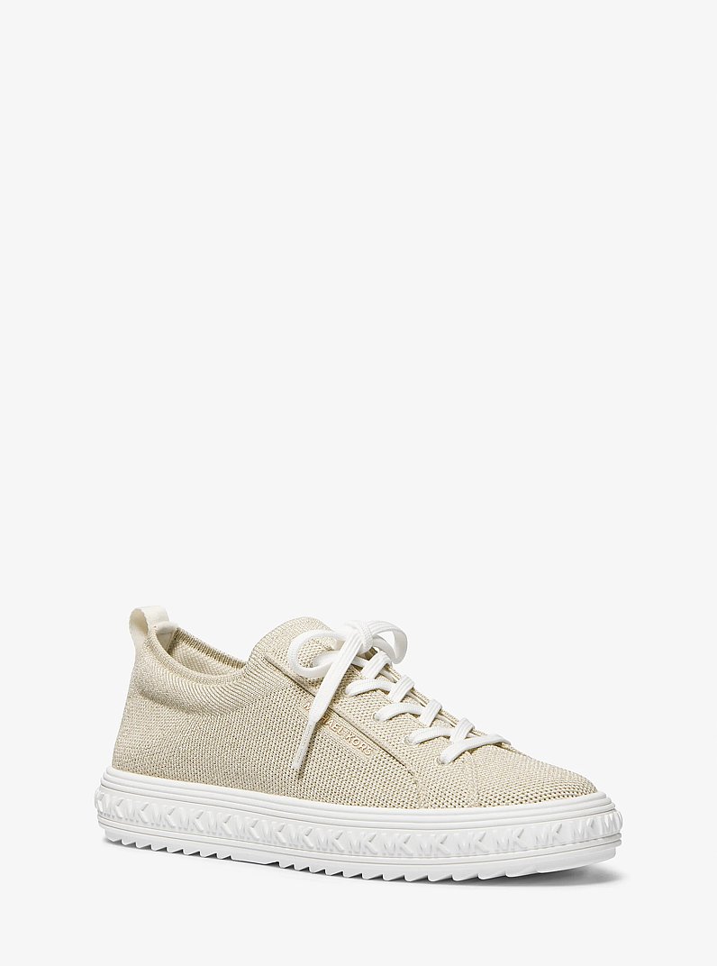 Grove Metallic Knit Sneaker in PALE GOLD | Michael Kors