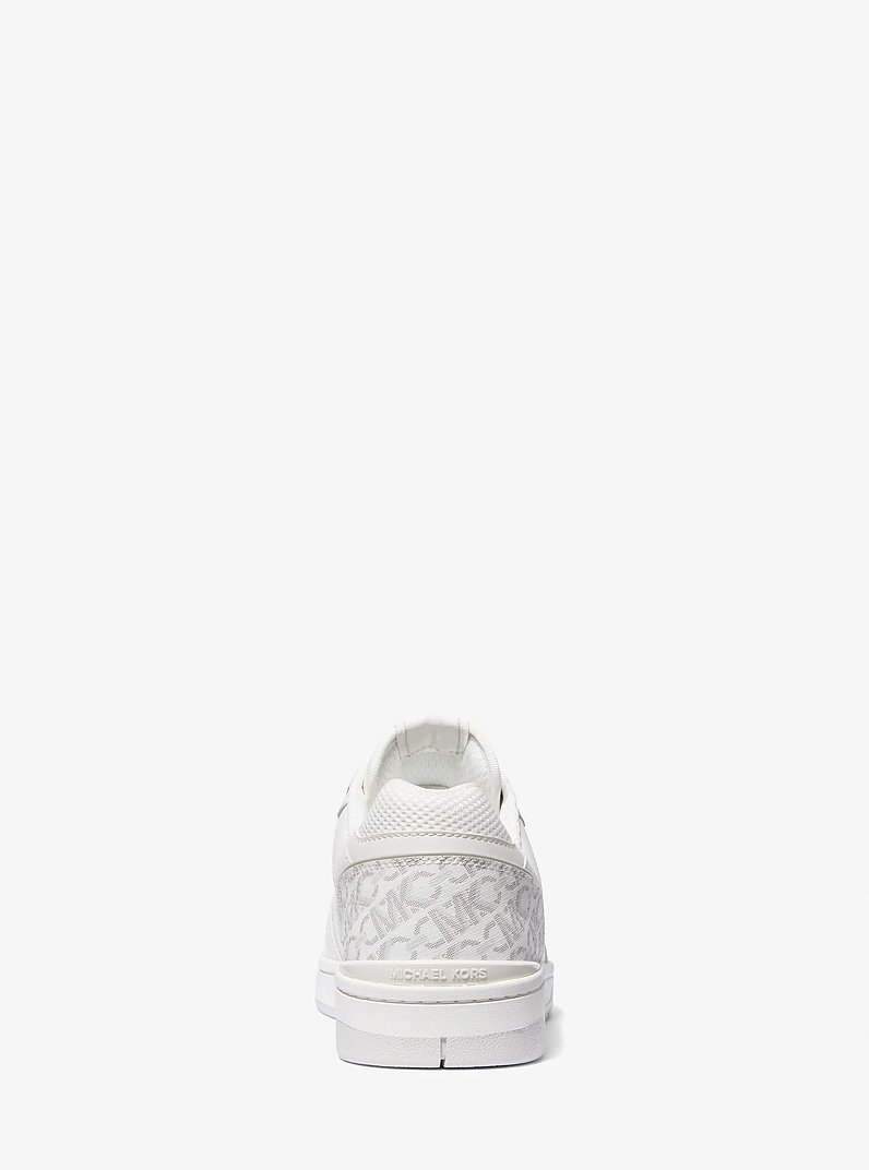 Rebel Empire Monogram and Leather Sneaker in OPTIC WHITE | Michael Kors