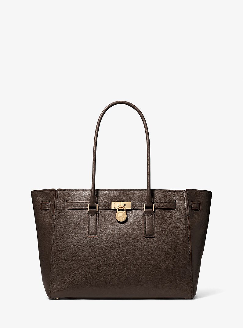 Bolso tote Hamilton Moderne grande de piel in CHOCOLATE | Michael Kors