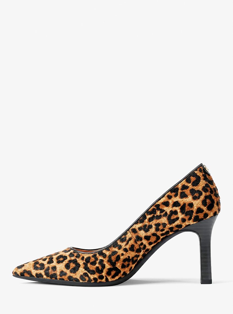 Willa Flex Leopard Print Calf Hair Pump in DK CAMEL MLT | Michael Kors