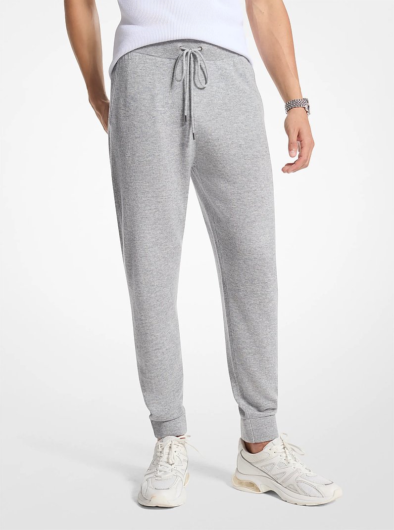 Wool and Cashmere Blend Joggers in HEATHER GREY | Michael Kors