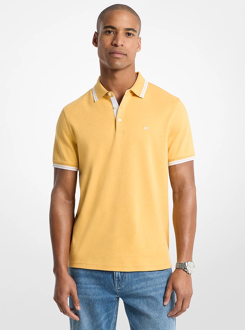 Polo Greenwich en coton in BL&Eacute; AU MIEL CHIN&Eacute; | Michael Kors