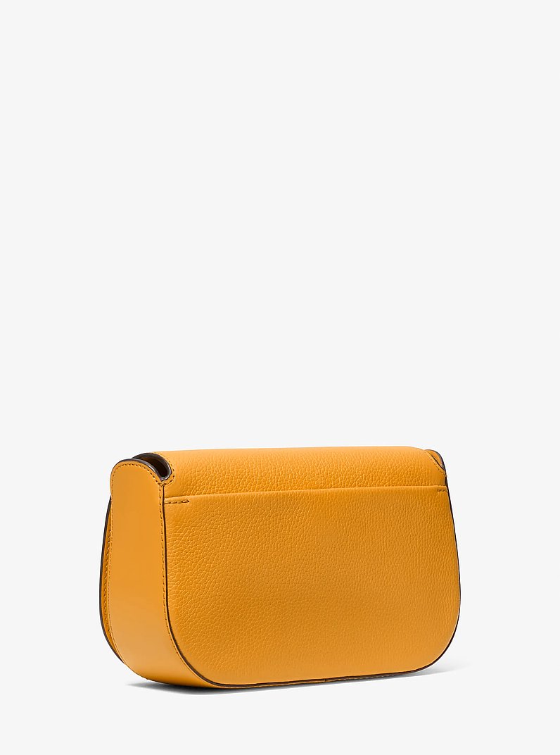 Samira Small Pebbled Leather Messenger Bag in SUN | Michael Kors