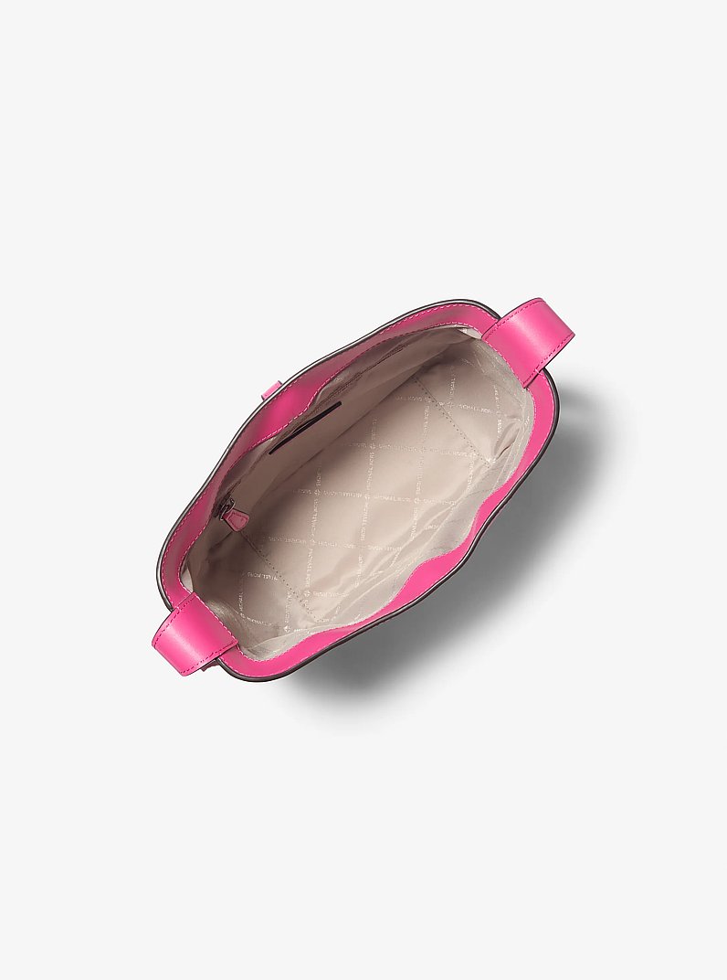 Lyra Small Leather Shoulder Bag in DRAGONFRUIT | Michael Kors