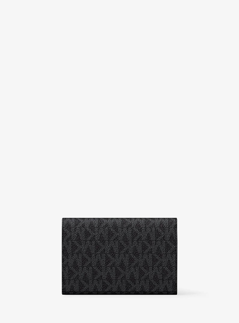Hudson Signature Logo Card Case in BLACK | Michael Kors