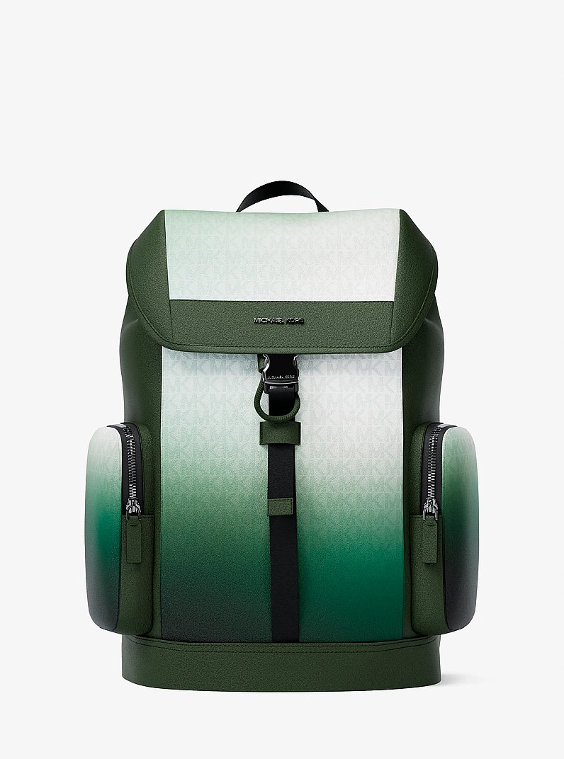 Cooper Medium Ombr&eacute; Signature Logo City Backpack in MOSS MULTI | Michael Kors