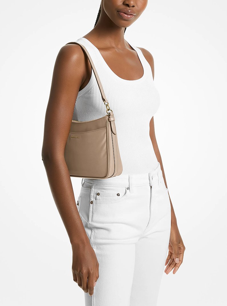 Jet Set Medium Nylon Convertible Pochette in BIRCH | Michael Kors