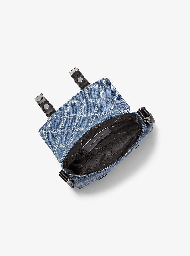 Sac &agrave; bandouli&egrave;re miniature Darrington en denim jacquard &agrave; motif de losanges Empire in D&Eacute;LAV&Eacute; UNION | Michael Kors