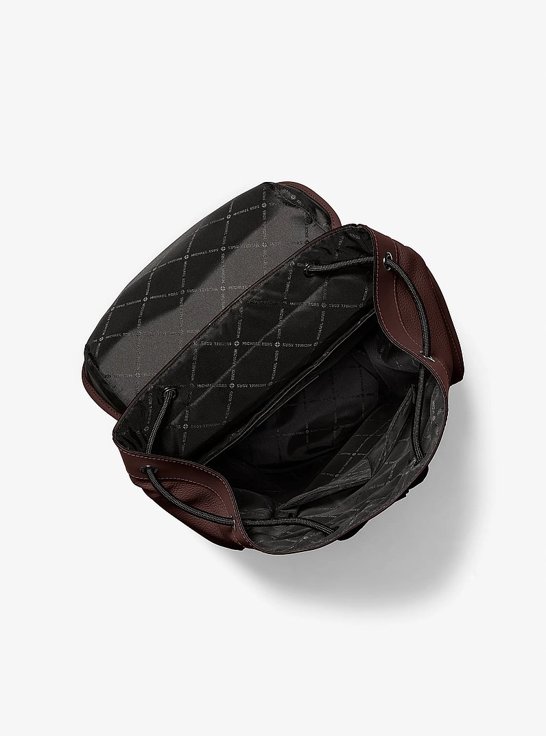 Hudson Pebbled Leather Backpack in CHOCOLATE | Michael Kors
