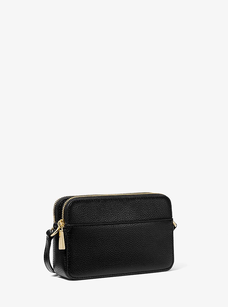 Jet Set Small Pebbled Leather Double-Zip Camera Bag