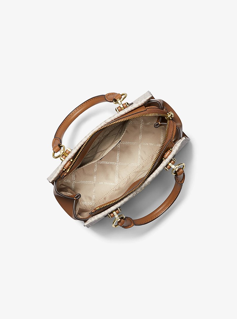 Marilyn Small Logo Crossbody Bag in VANILLA/ACORN | Michael Kors