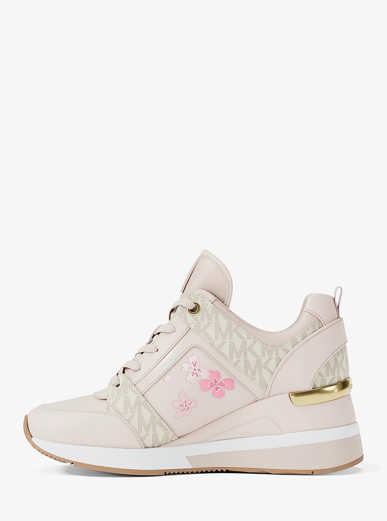 Georgie Signature Logo Trainer in LT CRM MULTI | Michael Kors