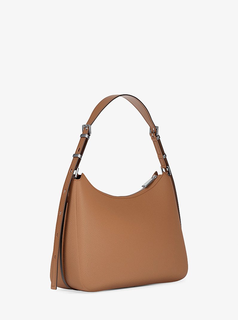 Nolita Medium Pebbled Leather Shoulder Bag in LUGGAGE | Michael Kors