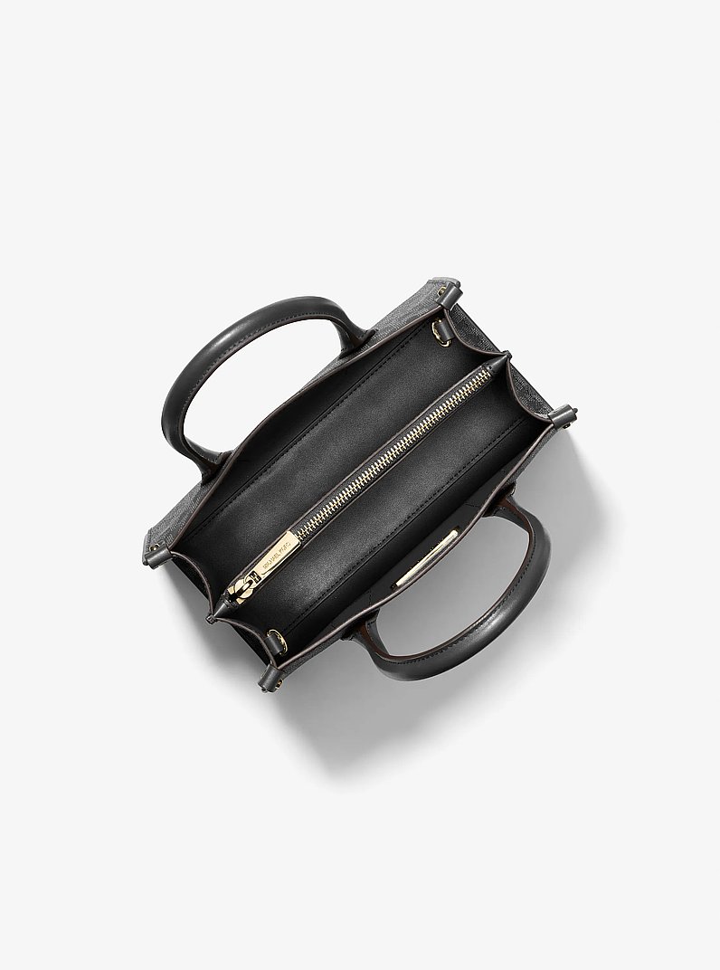 Maple Small Signature Logo Satchel in BLACK | Michael Kors