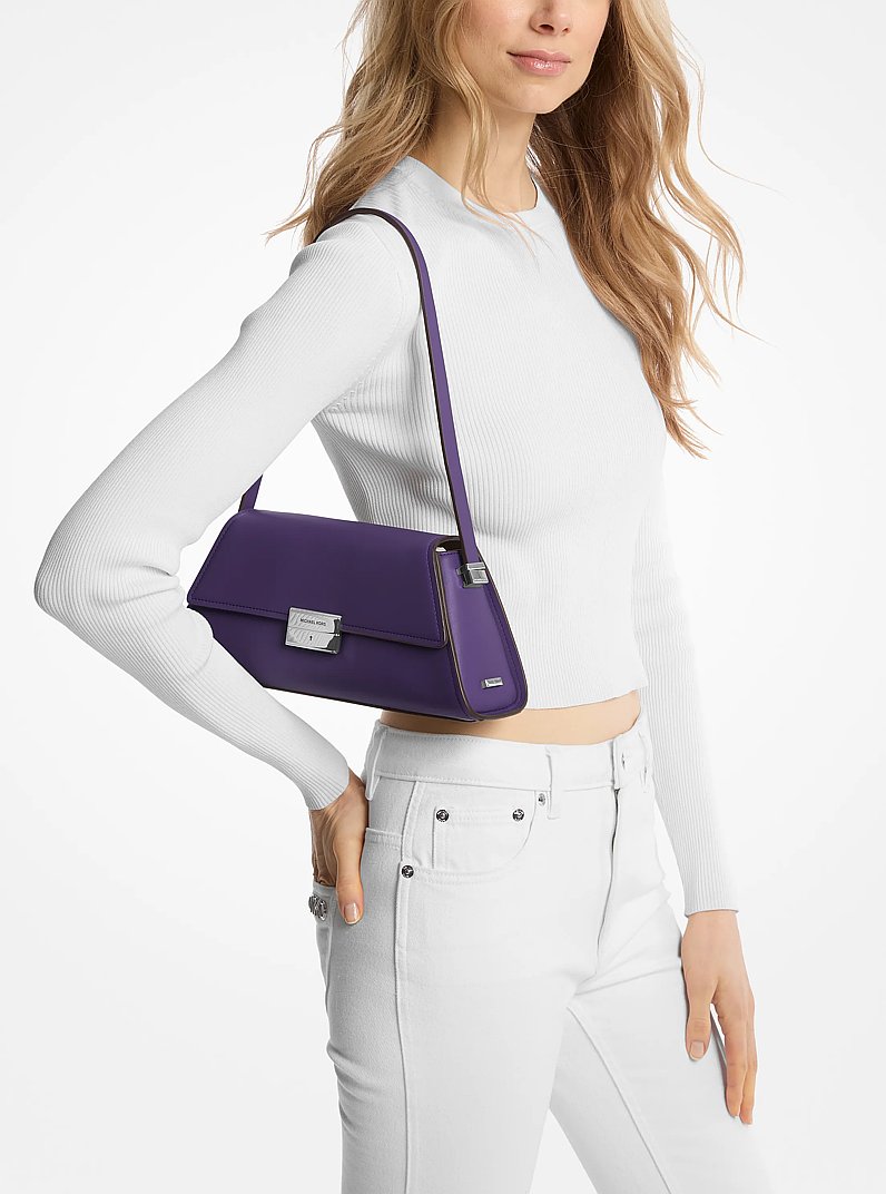 Ludlow Medium Leather Shoulder Bag in IRIS | Michael Kors