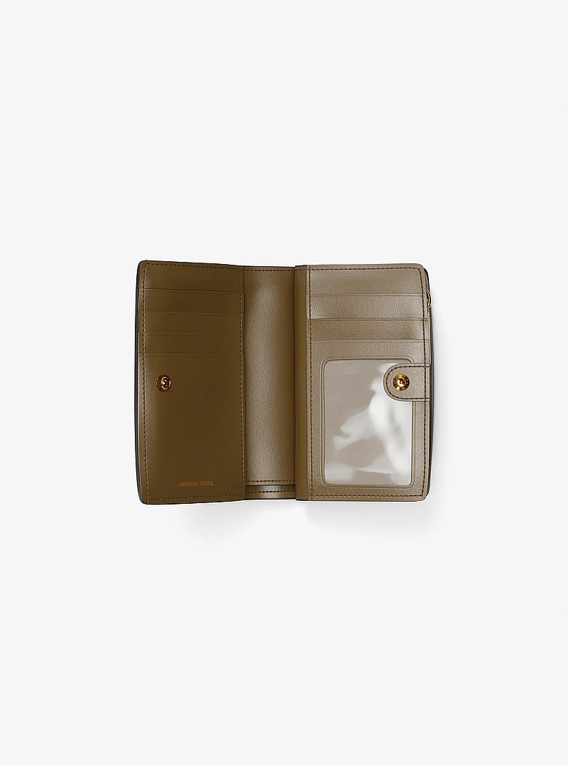 Bryant Medium Logo Embossed Leather Wallet in LODEN | Michael Kors