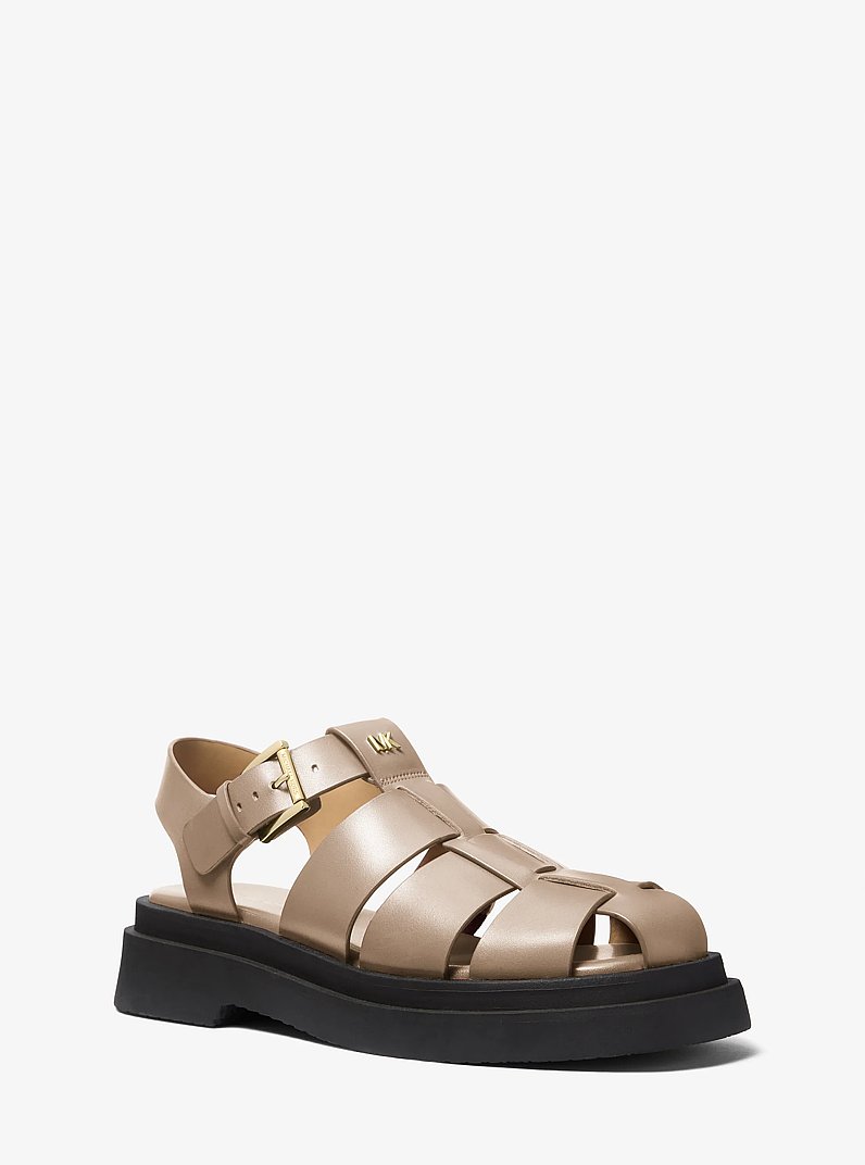 Indy Fisherman Leather Sandal in BIRCH | Michael Kors