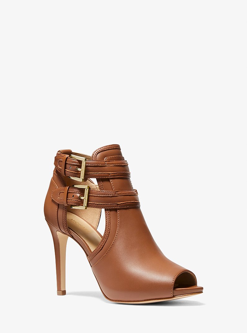 Blaze Open-Toe Ankle Boot in LUGGAGE | Michael Kors