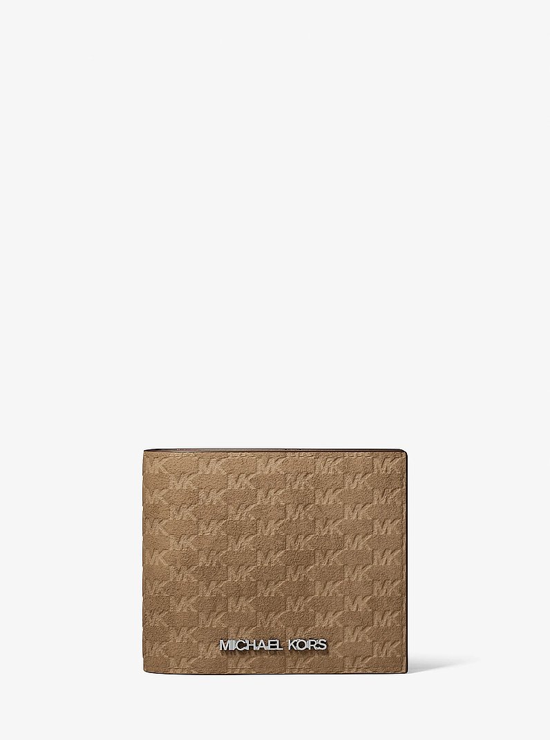 Cooper Logo Debossed Polyester Microsuede Wallet in CAMEL | Michael Kors