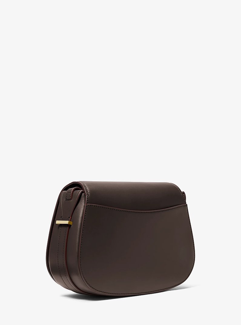 Lydia Medium Leather Crossbody Bag in CHOCOLATE | Michael Kors