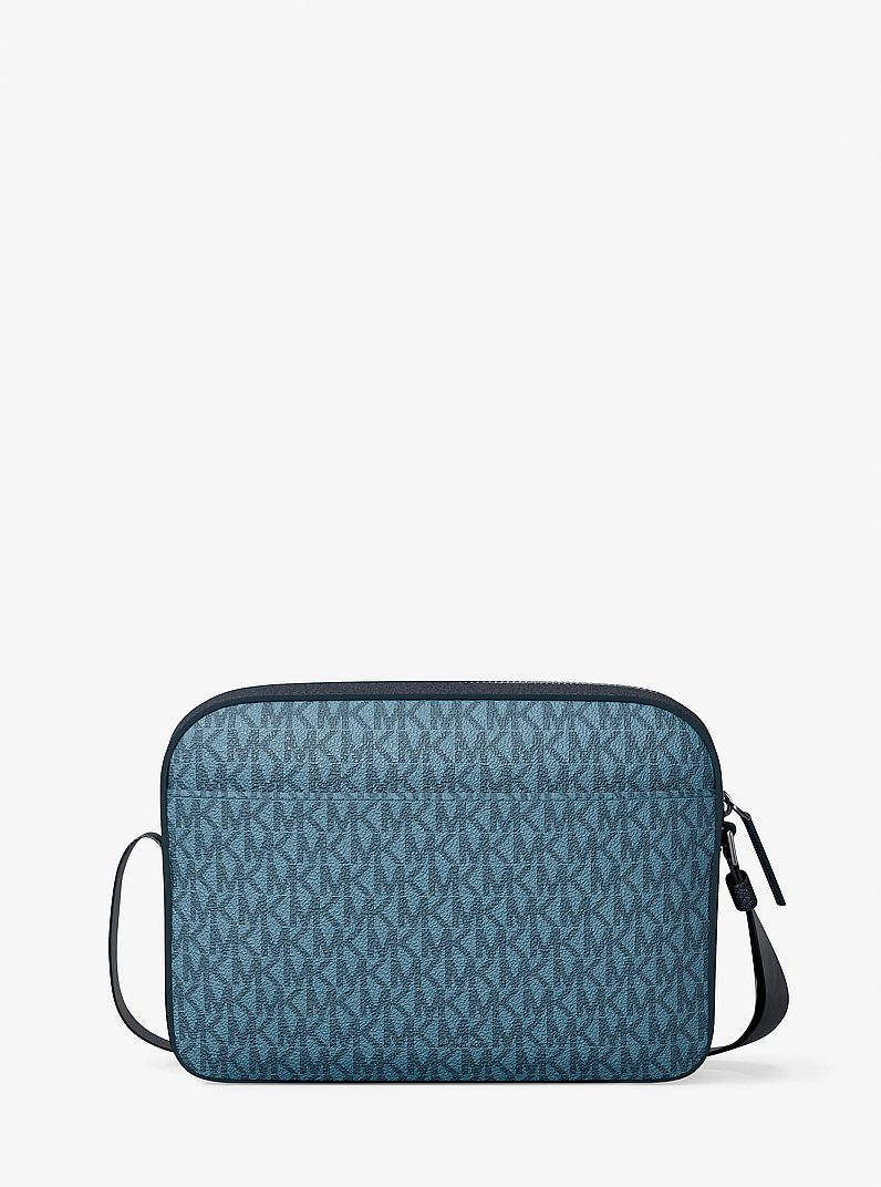 Cooper Signature Logo Flight Bag in DENIM | Michael Kors