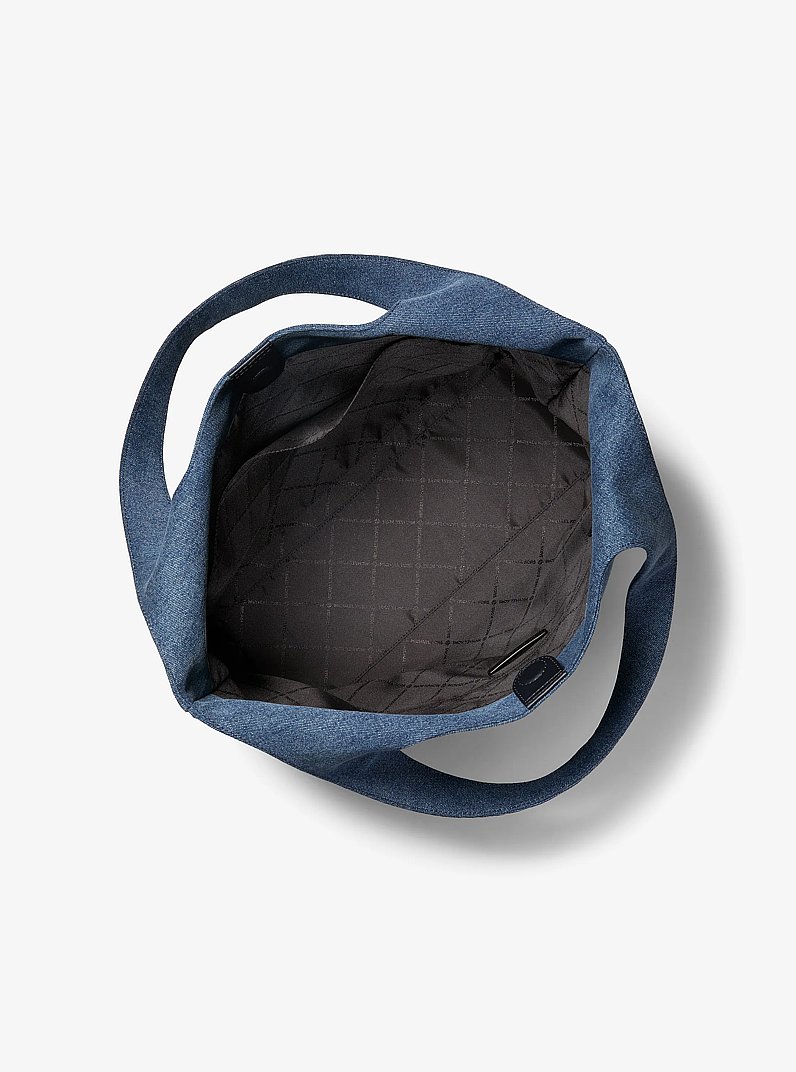 Cooper Medium Denim Tote Bag in DK VT BLUWSH | Michael Kors