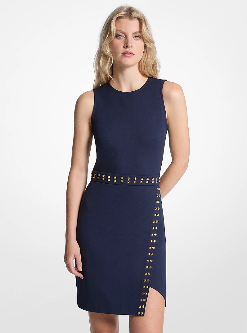 Studded Mini Dress in MIDNIGHTBLUE | Michael Kors
