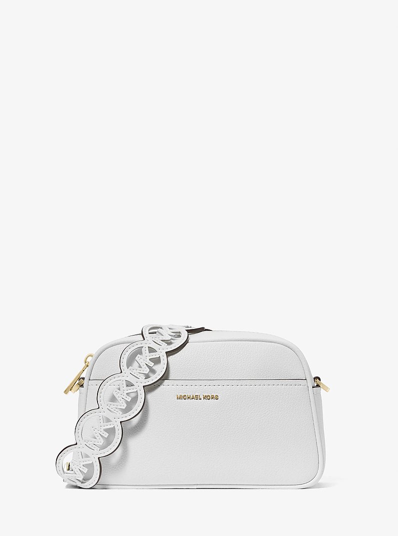 Camera bag a tracolla Jet Set piccola in pelle in BIANCO OTTICO | Michael Kors
