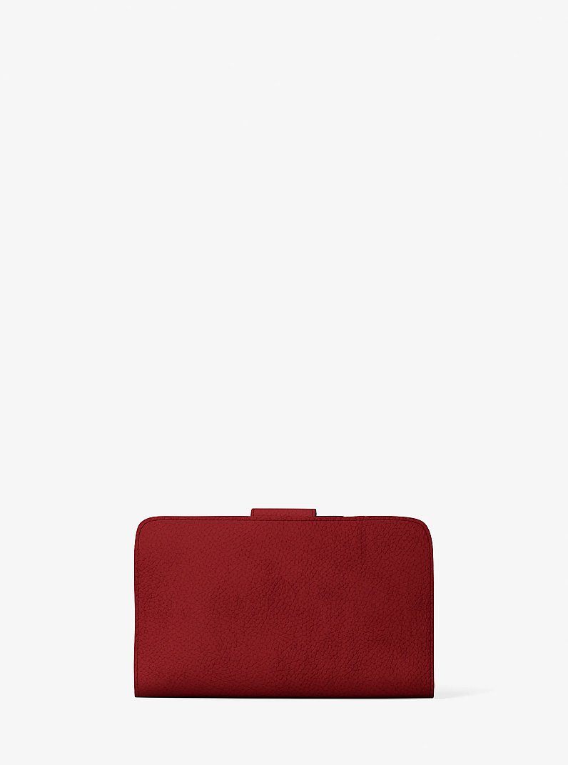 Billetera mediana de piel nobuck con colgante MK Pop in ROJO INTENSO | Michael Kors