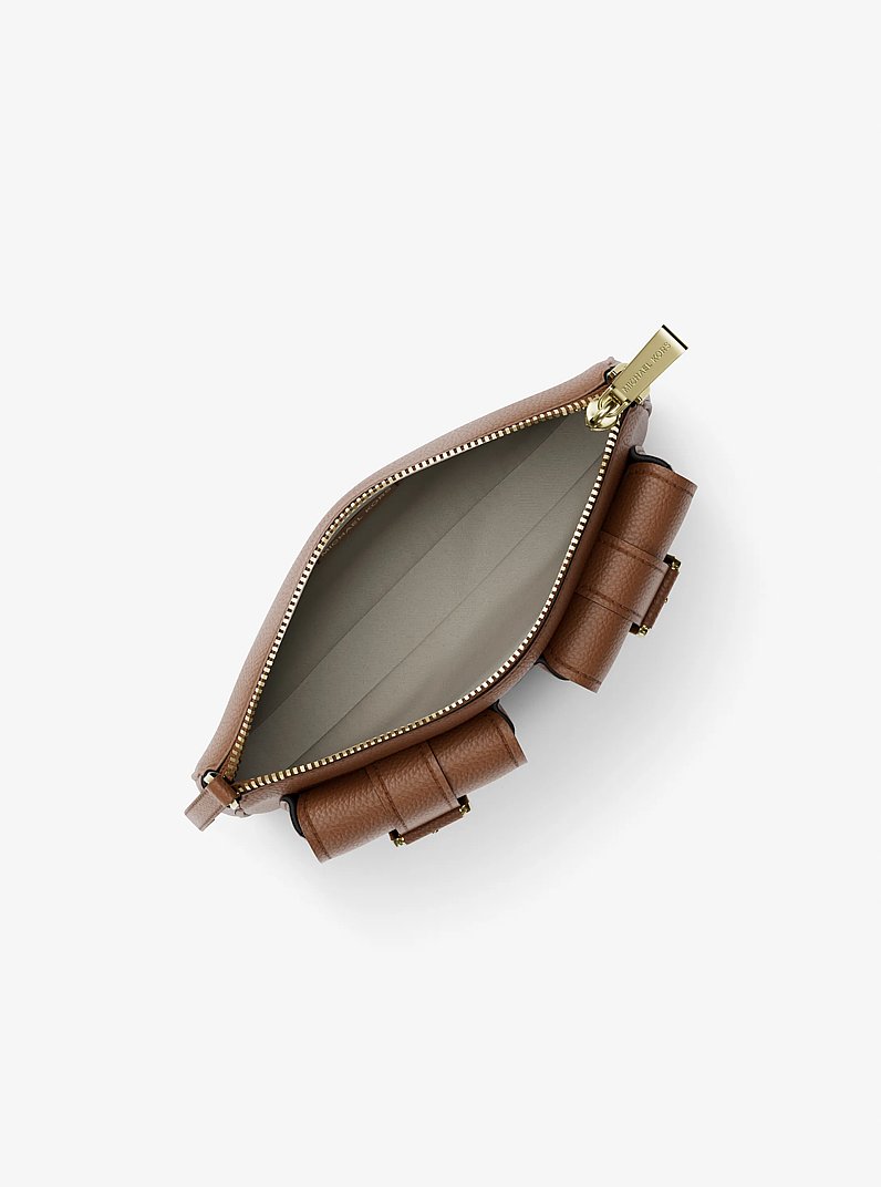 Pochette Zoe Small aus gekrispeltem Leder in LUGGAGE | Michael Kors